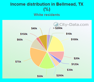 Income distribution in Bellmead, TX (%)