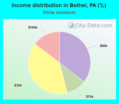 Income distribution in Bethel, PA (%)