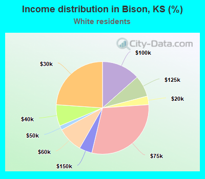 Income distribution in Bison, KS (%)