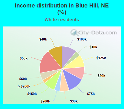 Income distribution in Blue Hill, NE (%)