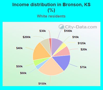 Income distribution in Bronson, KS (%)