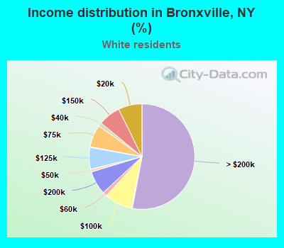 Income distribution in Bronxville, NY (%)
