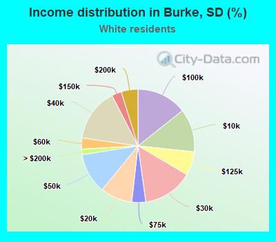 Income distribution in Burke, SD (%)