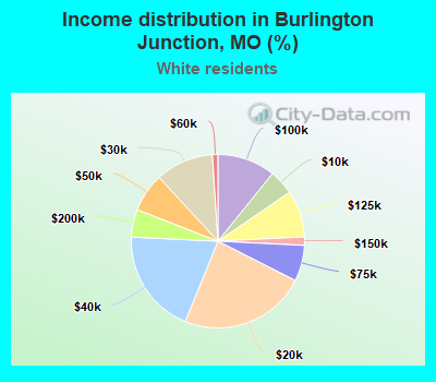 Income distribution in Burlington Junction, MO (%)