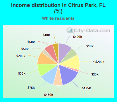 Income distribution in Citrus Park, FL (%)