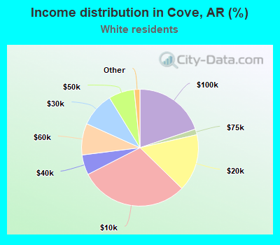 Income distribution in Cove, AR (%)