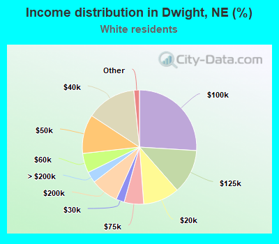 Income distribution in Dwight, NE (%)