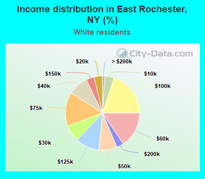 Income distribution in East Rochester, NY (%)