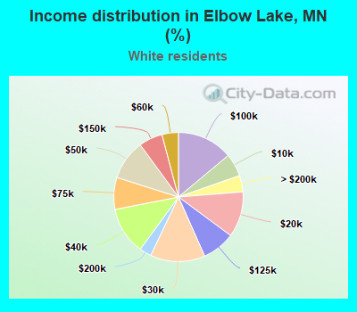 Income distribution in Elbow Lake, MN (%)