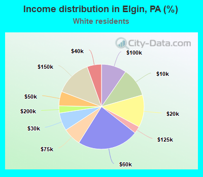 Income distribution in Elgin, PA (%)
