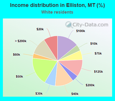 Income distribution in Elliston, MT (%)