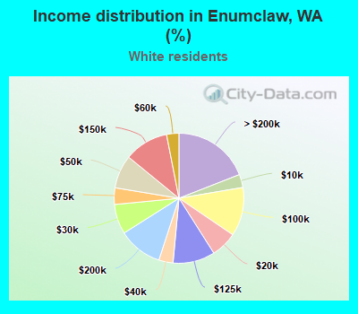 Income distribution in Enumclaw, WA (%)