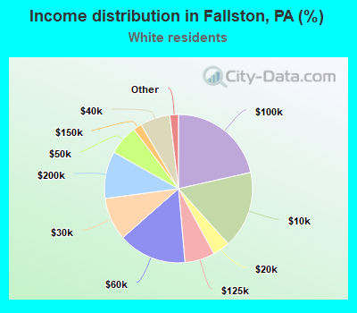Income distribution in Fallston, PA (%)