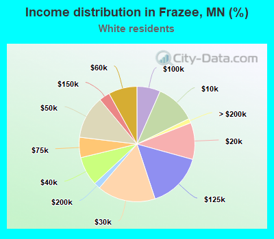 Income distribution in Frazee, MN (%)