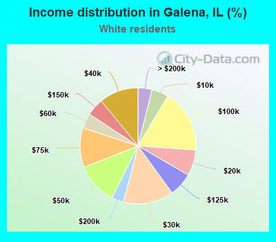 Income distribution in Galena, IL (%)