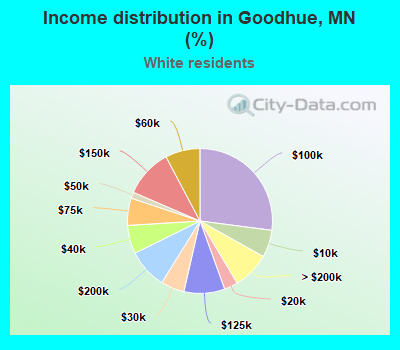 Income distribution in Goodhue, MN (%)