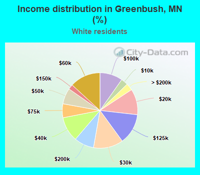 Income distribution in Greenbush, MN (%)