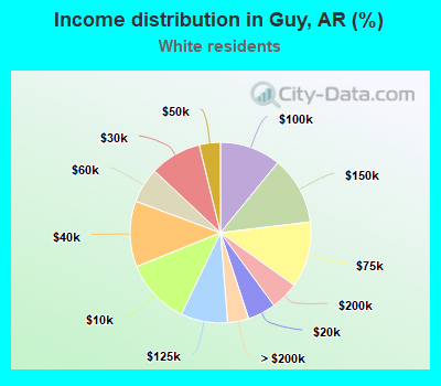 Income distribution in Guy, AR (%)