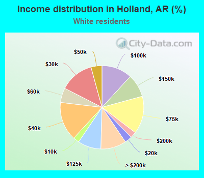Income distribution in Holland, AR (%)