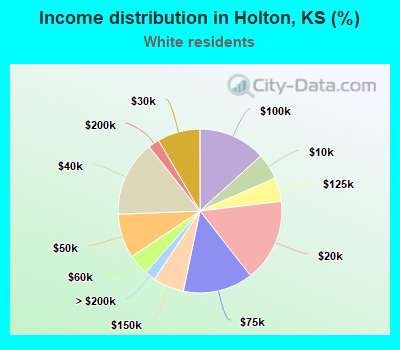 Income distribution in Holton, KS (%)