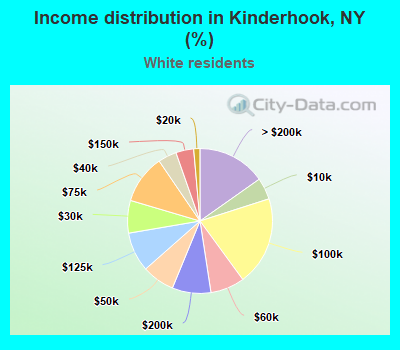 Income distribution in Kinderhook, NY (%)