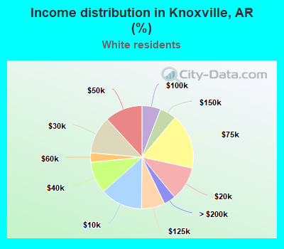 Income distribution in Knoxville, AR (%)