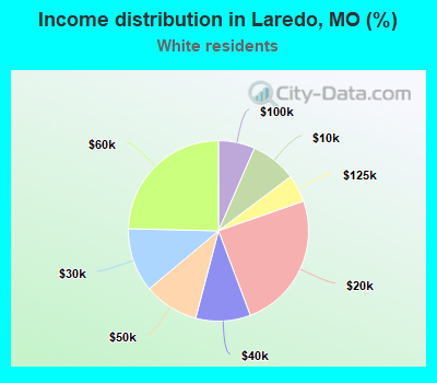 Income distribution in Laredo, MO (%)
