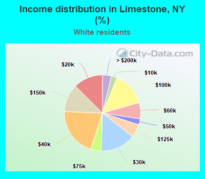 Income distribution in Limestone, NY (%)