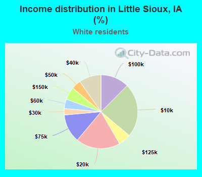 Income distribution in Little Sioux, IA (%)