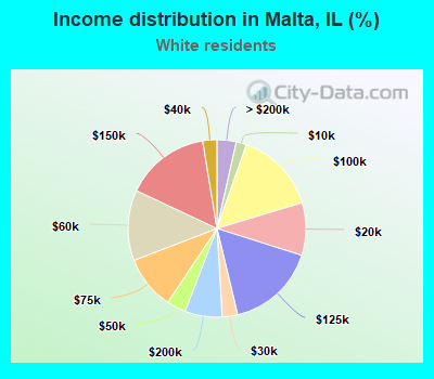 Income distribution in Malta, IL (%)