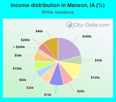 Income distribution in Manson, IA (%)