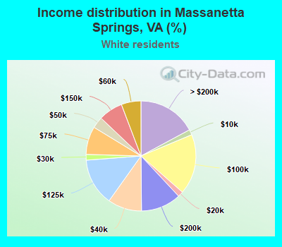 Income distribution in Massanetta Springs, VA (%)