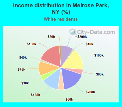 Income distribution in Melrose Park, NY (%)