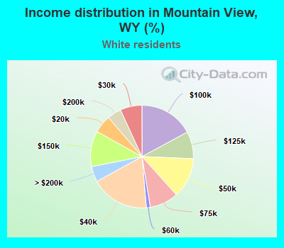 Income distribution in Mountain View, WY (%)