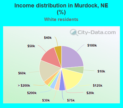 Income distribution in Murdock, NE (%)