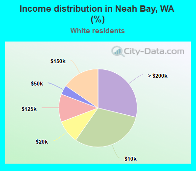 Income distribution in Neah Bay, WA (%)
