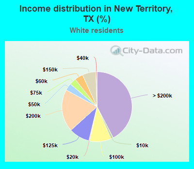 Income distribution in New Territory, TX (%)