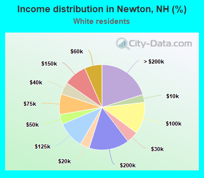 Income distribution in Newton, NH (%)