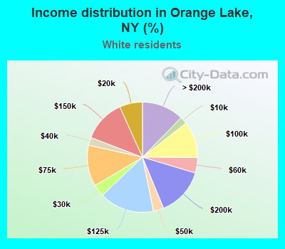 Income distribution in Orange Lake, NY (%)