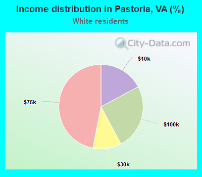 Income distribution in Pastoria, VA (%)