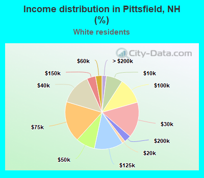 Income distribution in Pittsfield, NH (%)