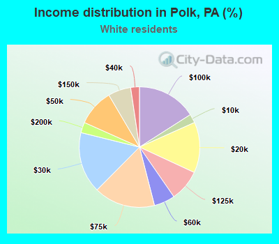 Income distribution in Polk, PA (%)