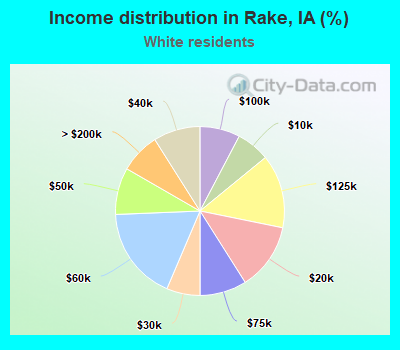 Income distribution in Rake, IA (%)