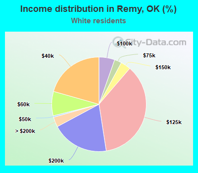Income distribution in Remy, OK (%)