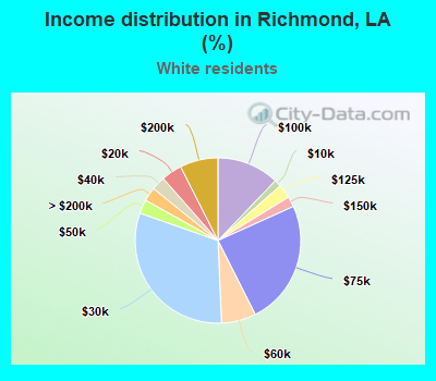 Income distribution in Richmond, LA (%)