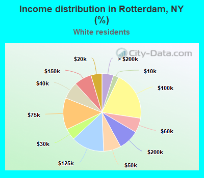 Income distribution in Rotterdam, NY (%)