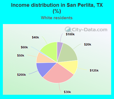 Income distribution in San Perlita, TX (%)