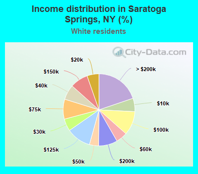 Income distribution in Saratoga Springs, NY (%)