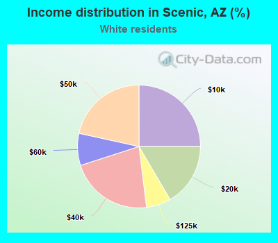 Income distribution in Scenic, AZ (%)