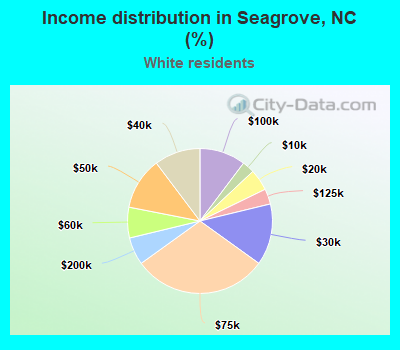 Income distribution in Seagrove, NC (%)